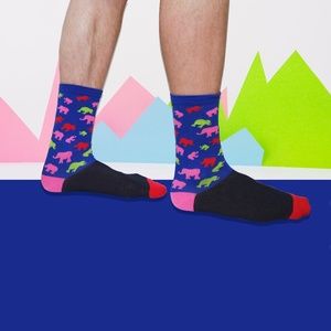 Elephant Pattern Men  socks